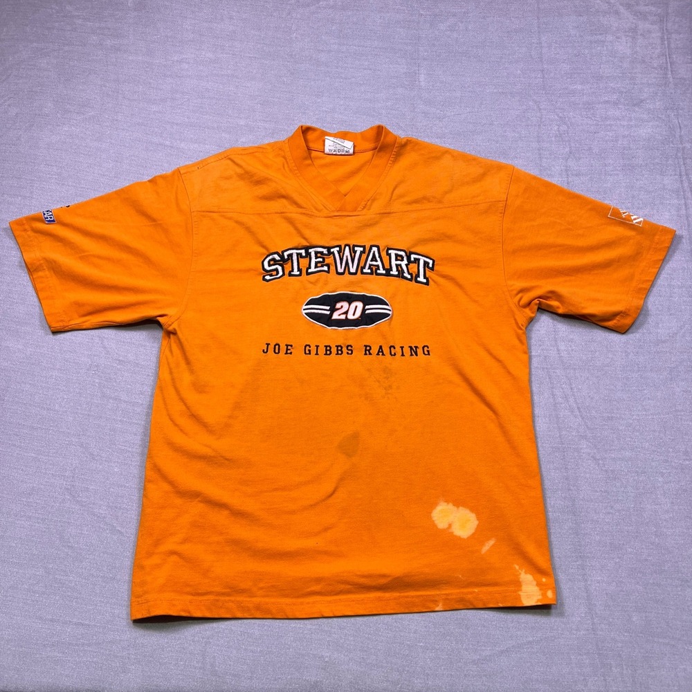 Stewart 20 Joe Gibbs Racing NASCAR Chase Authentics Orange T Shirt Mens XL